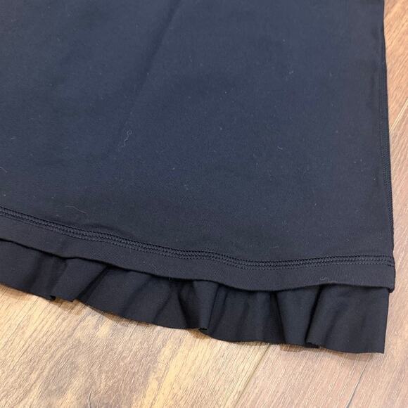 Lululemon Cool Racerback Ruffled Hem Tank in Black size 4 - Picture 3 of 5
